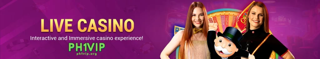 PH1VIP live casino room featuring professional dealer and interactive gameplay